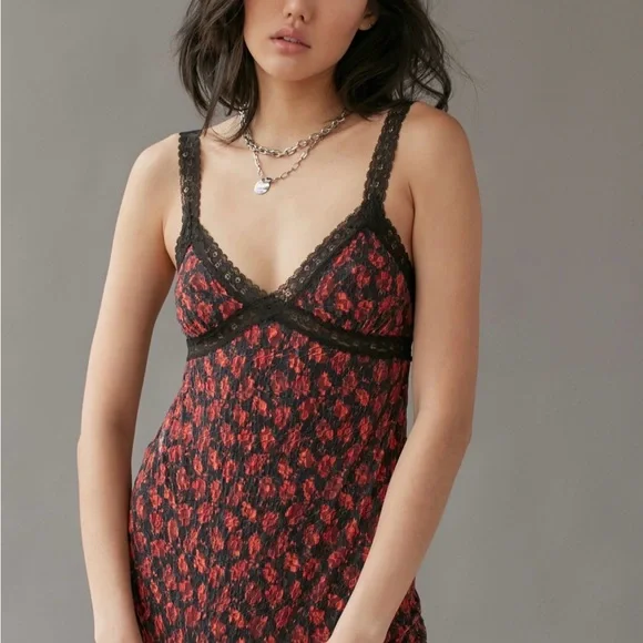 open lace back dress Delia's Satin And Lace Mini Dress